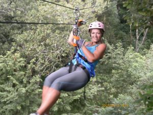 woman zip lining in Nicaragua