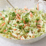Bowl of creamy, sweet, and tangy Southern Style Coleslaw.