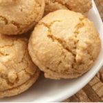 A plate of Chewy Almond Macaroons - crunchy exterior with a chewy tender inside. These little cookies have an intense almond flavor and NO coconut.