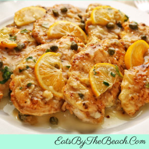 Classic chicken piccata - chicken pan-fried and coated in a lemon, caper, butter sauce. Easy enough for a weeknight meal and impressive enough for a dinner party.